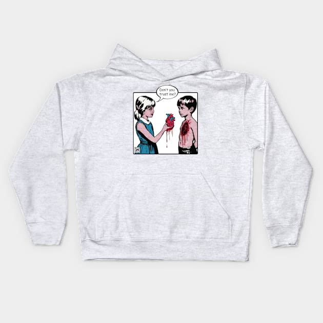 Heartless v2 Kids Hoodie by SCRAN Art